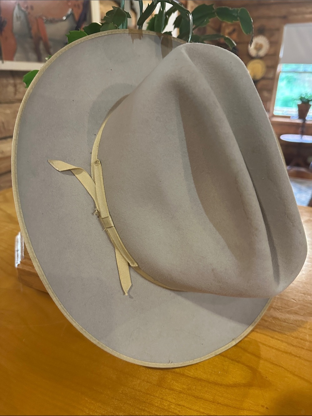 Men's Stetson Wide-Brim Felt Fedora Hat - Taupe